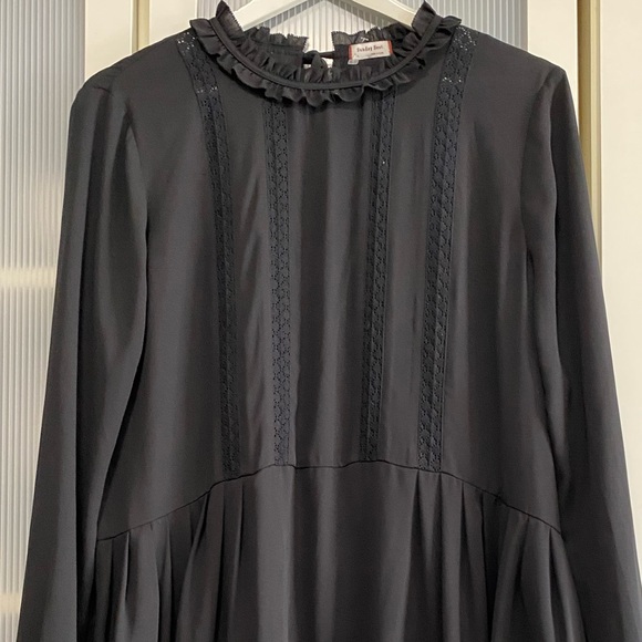 NWOT Aritzia Sunday Best Ruffle Elegant Black Long Sleeve Mini Dress Siz… - Picture 5 of 14